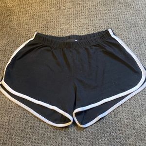 Black with white stripe shorts